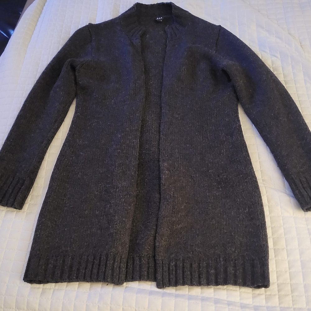 GAP Charcoal Open Front Cardigan